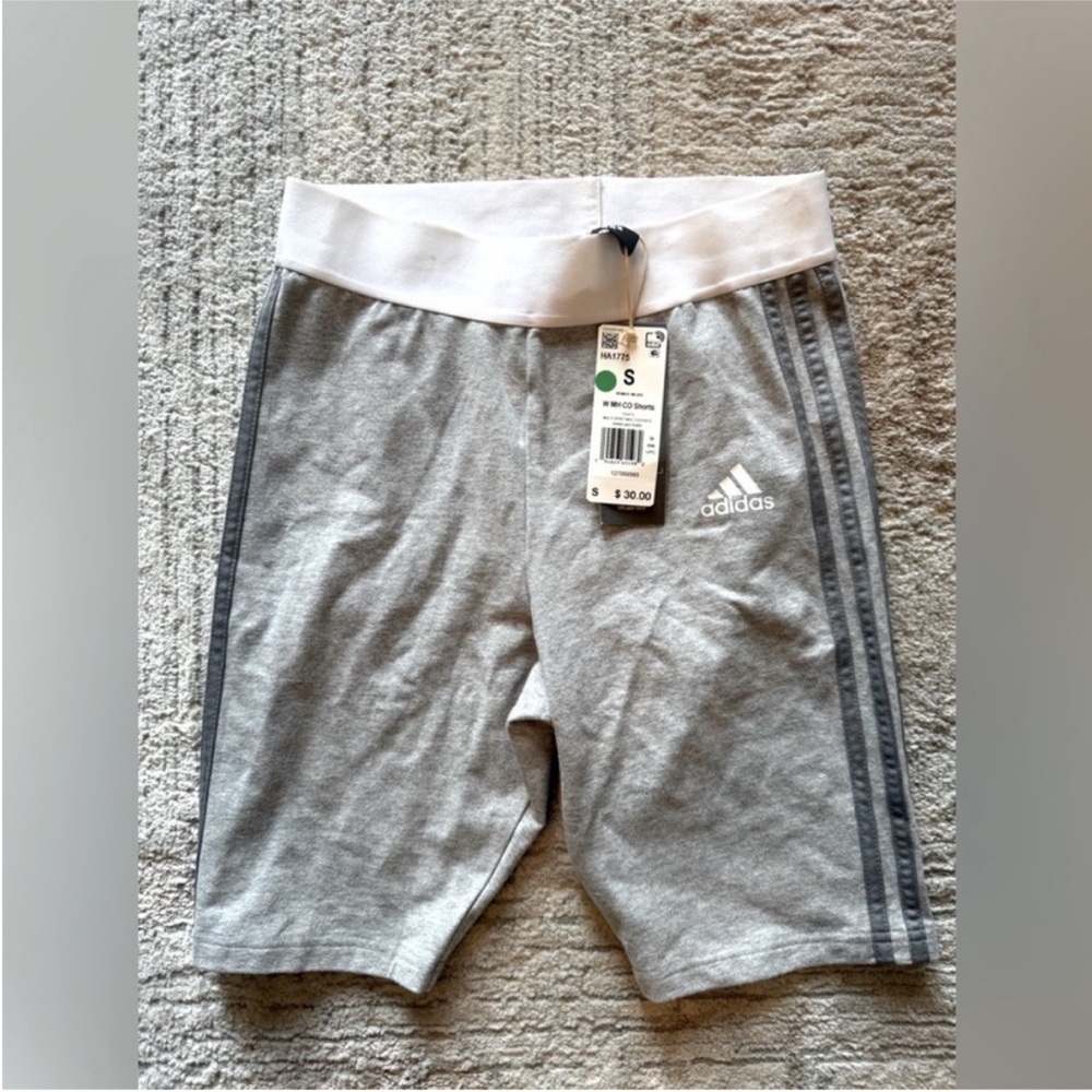 Adidas Gray and White Training Shorts